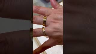 Cartier LOVE RING  yellow gold 7501000Width 55 mm and Wedding Band cartierring [upl. by Ailic]