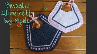 Bavaglino alluncinetto  Crochet baby bib [upl. by Eendys]