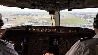 British Airways 767 landing at LHR cockpit view [upl. by Parrie]