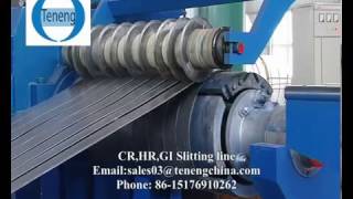 High speed steel coil slitting line sheet metal slitter machine [upl. by Nylidnarb]