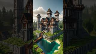 Minecraft Medieval Castle Designs minecraft minecraftshorts minecraftbuilding minecraftmemes [upl. by Webster]