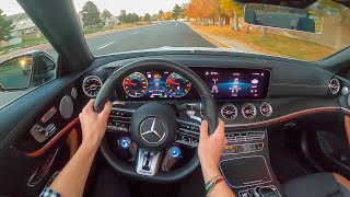 2021 MercedesAMG E53 Cabriolet  POV Sunset Drive Binaural Audio [upl. by Atirehc53]