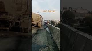 Crash barrier। WORKING OF EARTH RUMMER rummer [upl. by Andris]