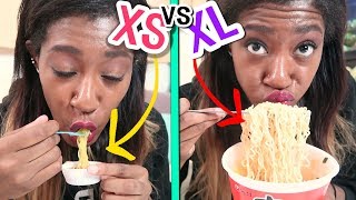 미니어쳐 컵라면 vs 큰 컵라면 ♨️🍜♨️ Tiny Ramen vs Large Ramen [upl. by Burns]