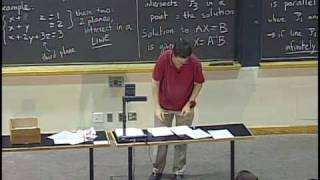 Lec 4 Square systems equations of planes  MIT 1802 Multivariable Calculus Fall 2007 [upl. by Sedlik]