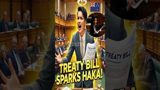 Fiery Haka Shakes NZ Parliament During Treaty Principles Bill Debate shorts [upl. by Siwel746]