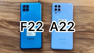 Samsung Galaxy F22 vs Samsung Galaxy A22 [upl. by Dray319]