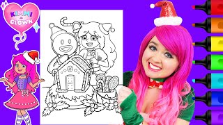 Coloring Kimmi The Clown Christmas Gingerbread House [upl. by Aihsyak]