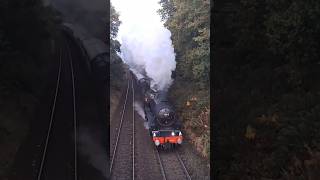 45212 Barking like mad with a whistle up the Langho Incline steam train railway [upl. by Leopoldeen]