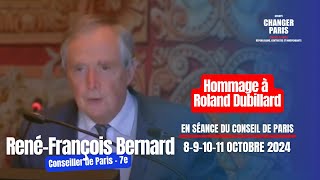 RenéFrançois Bernard  Plaque commémorative en hommage à Roland Dubillard [upl. by Marguerita152]