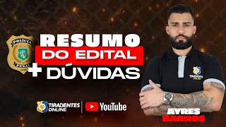 PPCE  RESUMO DO EDITAL  DÚVIDAS  PROF AYRES BARROS [upl. by Frasco110]