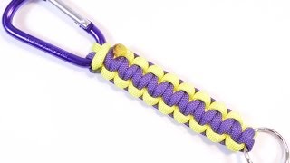 How to Make a Key Chain Lanyard from Paracord  Cobra Weave  BoredParacord [upl. by Lap]