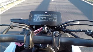 Honda cb125r 2021 0100 kmh and top speed [upl. by Enilrac189]