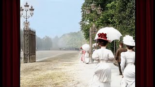 A Walk in a Paris Park  c1900 Footage Restored to Life V20 [upl. by Quincy]