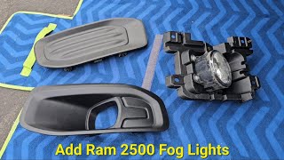 How To Add OEM Fog Lights amp OEM Switch To Ram 2500 [upl. by Martino710]