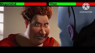 Megamind vs Titan First Fight With Healthbars Battle Scare 2010 [upl. by Ssac]