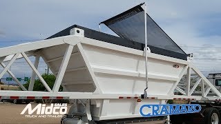 Cramaro Flip N Go Tarp System on a Belly Dump Trailer [upl. by Nonek]