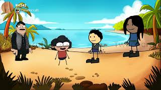 Sea picnic part 2  Sea picnic  Cartoon  RAINBOWS VLOG [upl. by Yrrap]