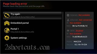 IPTV MAG254 Page loading error  infomir [upl. by Anid]