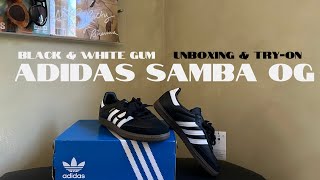 Adidas Samba OG Sneaker Review  Unboxing  Sizing Black amp White [upl. by Gnut]