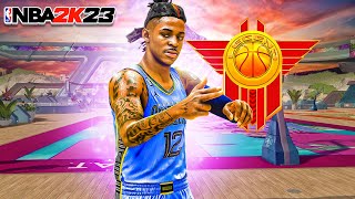 LEGEND JA MORANT SLASHER BUILD CONTACT DUNKS amp HALFCOURT GREENS NBA 2K23 [upl. by Repooc]