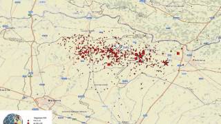 Sequenza sismica in Pianura Padana 2012 Andamento della sequenza fino al 30 maggio [upl. by Ayaet597]