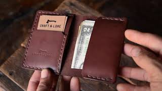 Insider Wallet  handmade leather bifold card wallet heritage quality by Craft and Lore [upl. by Shaver]