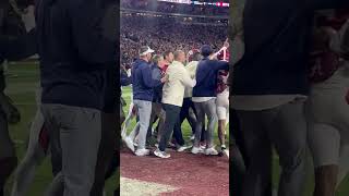 Post game scuffle between the Tide and Tigers cfb alabama collegefootball [upl. by Dow]