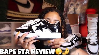 A Bathing Ape Bape Sta Low Black REVIEWON FOOT🔥🔥 [upl. by Lattonia]