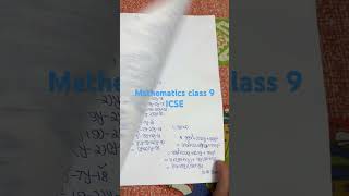 Mathematics class 9 ICSE math mathematics icseboard [upl. by Gerhard135]