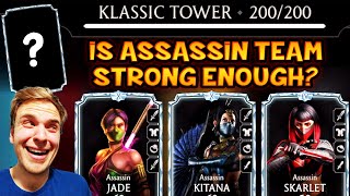 MK Mobile Assassin Team vs Battle 200 in Klassic Tower BIG MISTAKE [upl. by Kovacs]