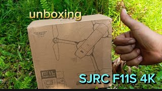 perdana umboxing drone SJRC F11S 4K 3km  rekomendasi [upl. by Lyret]