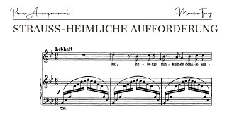 Strauss Heimliche Aufforderung Op 27  PIANO ACCOMPANIMENT [upl. by Berty]