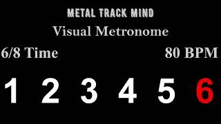 Metronome 68 Time 80 BPM visual numbers [upl. by Flor]