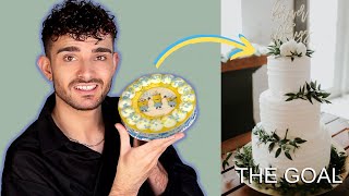 Turning a CHEAP Grocery Store Cake into a Wedding Cake [upl. by Chenay]