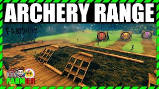 I Built an Archery Range in Valheim  Build Tour Farmheim valheim [upl. by Lukin]