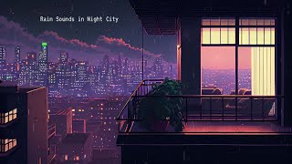 Slow Evening with Lofi Rain on the rooftop 🎶 Lofi Deep Focus  beats to chill night [upl. by Keifer341]