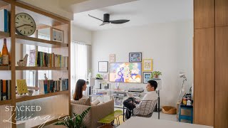 Inside A Couples Playfully Curated HDB Home With A TV Gallery Wall [upl. by Ced866]