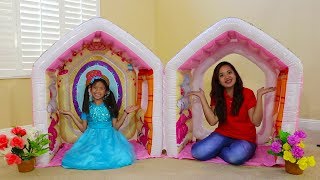 Wendy Pretend Play w Giant Indoor Inflatable Playhouse Kids Toy [upl. by Ailla]