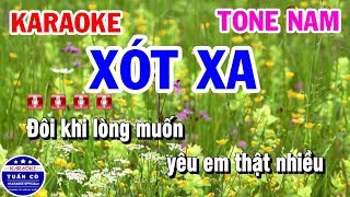 Karaoke Nhạc Sống Xót Xa  Tone Nam Tuấn Cò Karaoke [upl. by Ettena]