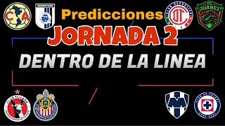 MIS PRONÓSTICOS PARA LA JORNADA 2 DEL APERTURA 2024 [upl. by Ruffin489]