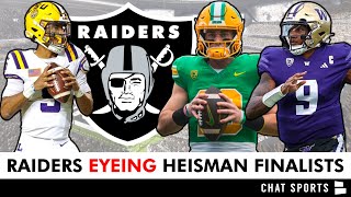 Raiders Rumors Las Vegas Could Draft Heisman Finalist In 2024 NFL Draft To Replace Aidan O’Connell [upl. by Ronyam840]