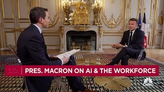 CNBC exclusive French President Emmanuel Macron on AI geopolitics and the economy [upl. by Speroni477]