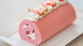 Strawberry Roll Cake [upl. by Darrin]