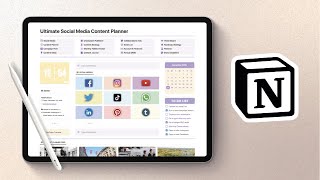 The ULTIMATE Social Media Content Planner Notion Template [upl. by Lusar220]