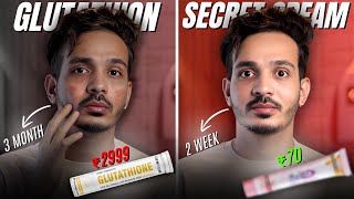 Fair Skin in 2 Weeks with ₹70 Cream – Glutathione Wasted My Money 🤦‍♂️ [upl. by Beshore]