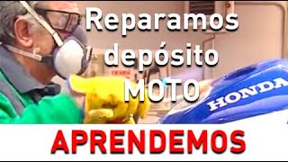 🔨🛵REPARACIÓN de DEPÓSITOS metálicos de MOTOCICLETAS 🏍 [upl. by Nyleuqcaj]