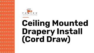 Cord Draw CeilingMounted Drapery Installation with Fabtex [upl. by Gifford336]