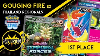 1st Place Gouging Fire ex Deck From Thailand Regionals Pokemon TCG [upl. by Sllew]