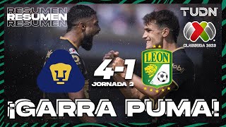 Resumen y goles  Pumas 41 León  Liga Mx  CL2023 J3  TUDN [upl. by Chapland17]